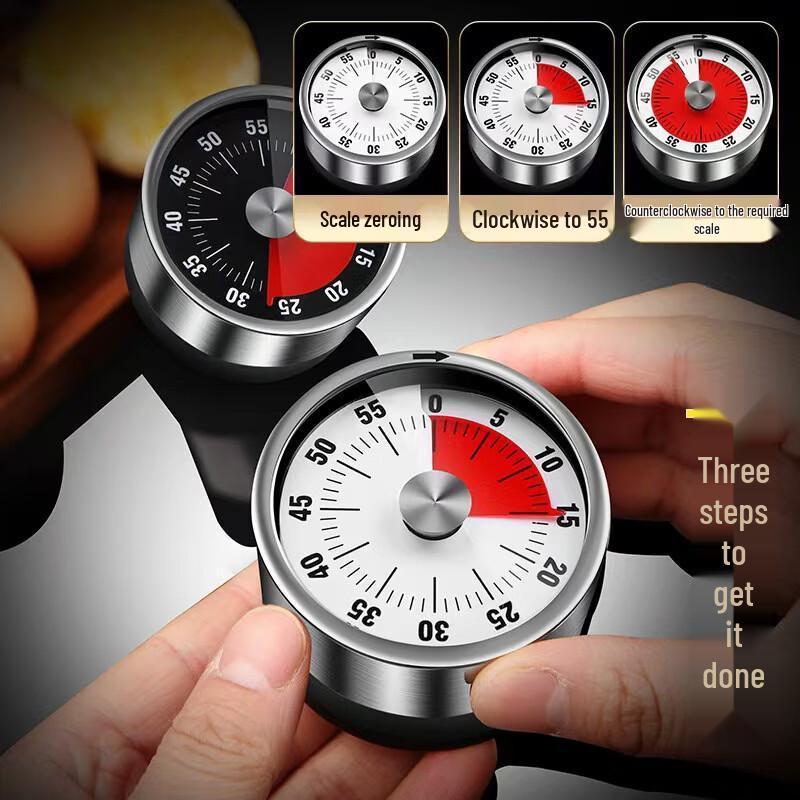 Stainless Steel Mechanical Kitchen Baking Timer