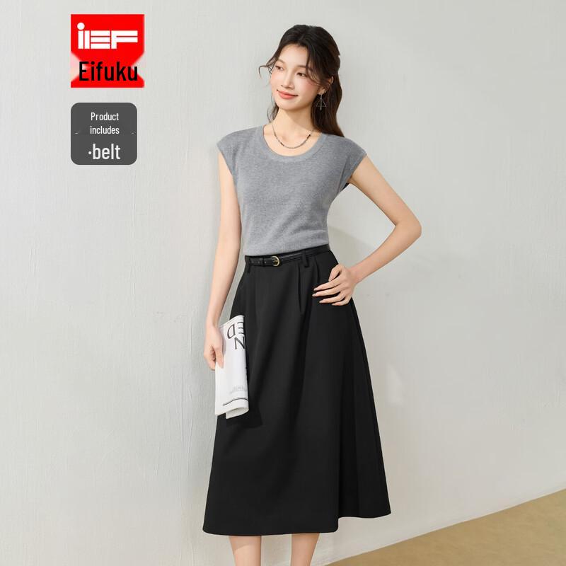 IEF 2026 Summer Korean Style Elegant Slimming Two-Piece Long Dress Set L