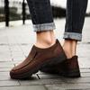 Men Casual Shoes Soft Loafers Sneakers  New Fashion Handmade Retro Leisure Loafers Shoes Leather Luxury Designer Men Shoes