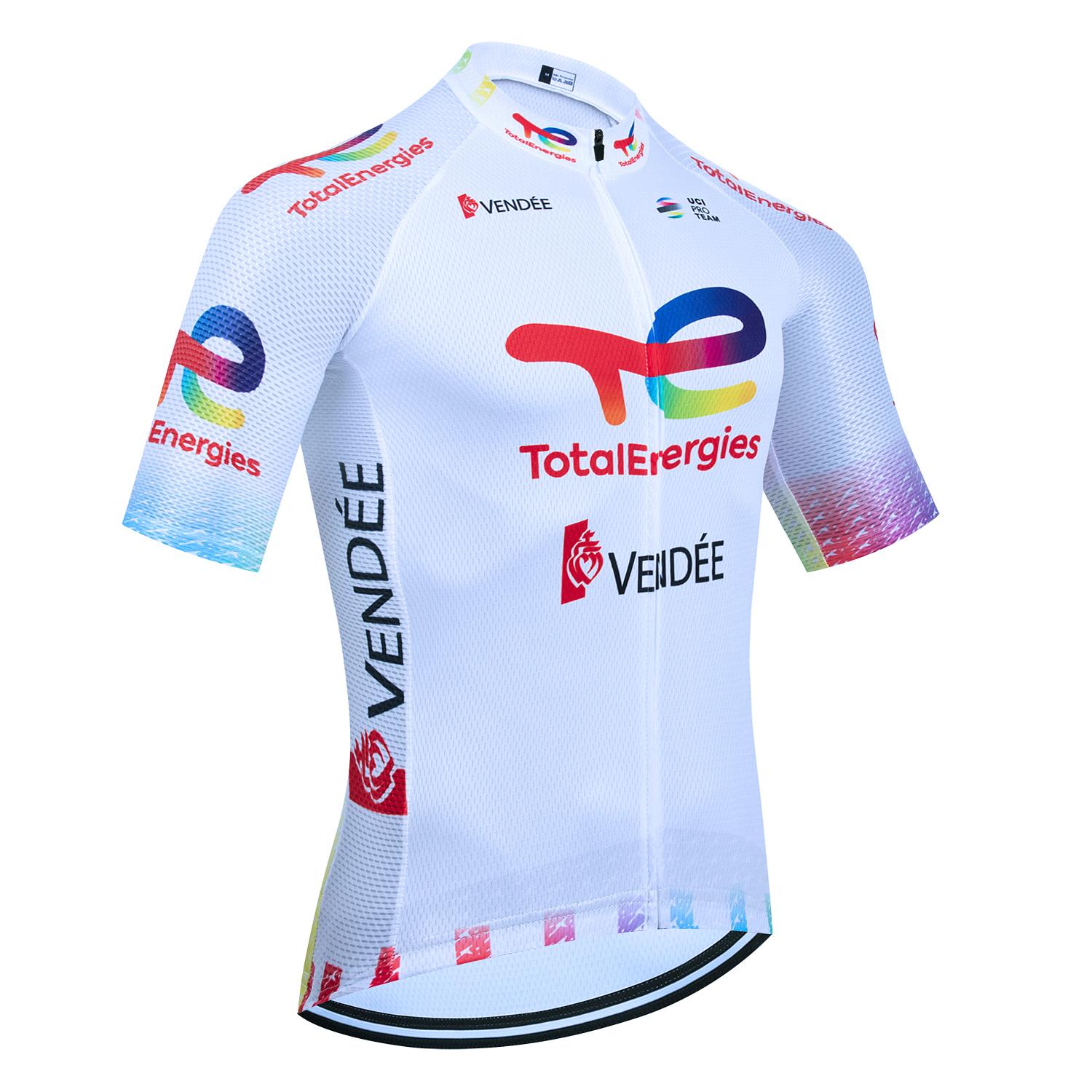 

White Total Cycling Team Jersey New UAE Bike Vest Maillot Men Women CAJA RURAL Quick Dry Ropa Ciclismo Bicycle Jersey T-shirt M белый