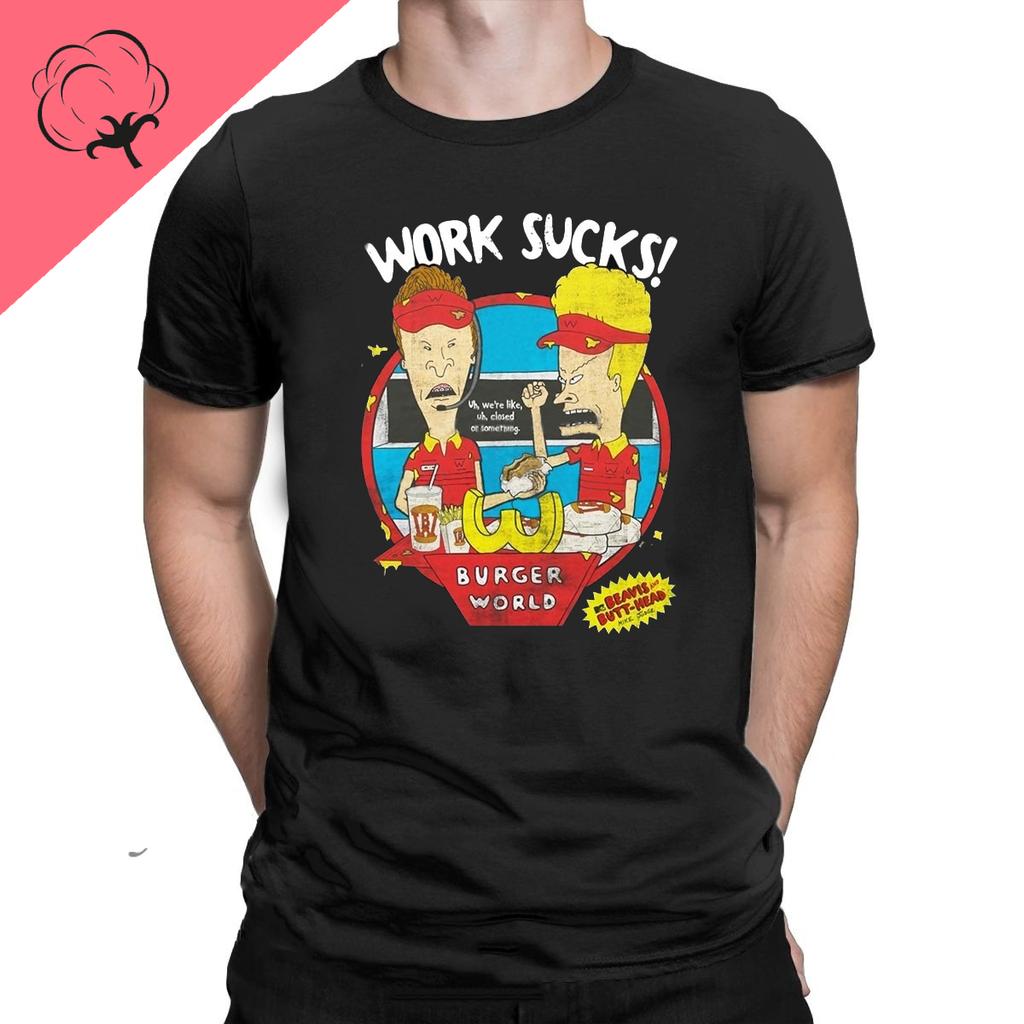 Funny Beavis and Butthead Youth Graphic Tshirt Women Men Cotton Summer Tops Boy Clothes Harajuku Regular Short Sleeve Loungewear