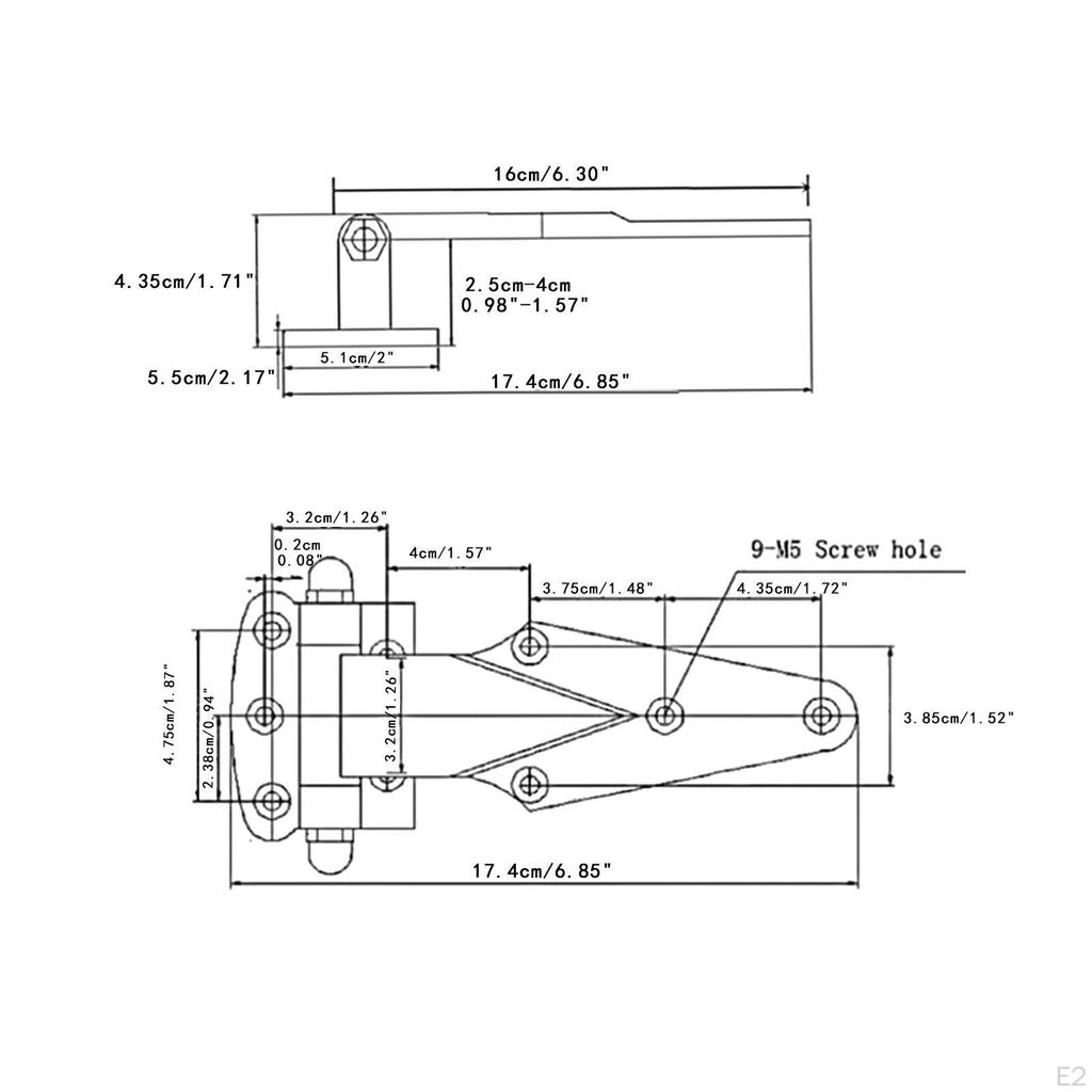 Heavy Duty Refrigerator Door Hinge Oven Professional Accessories Sturdy Adjustable Height