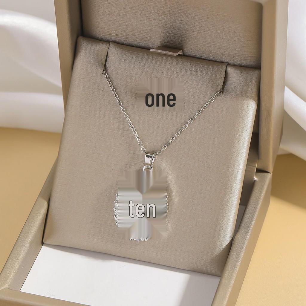 Damen Bunte Zirkon Kreuz Halskette - Nischendesign mit Voll-Diamant-Anhänger an Edelstahlkette