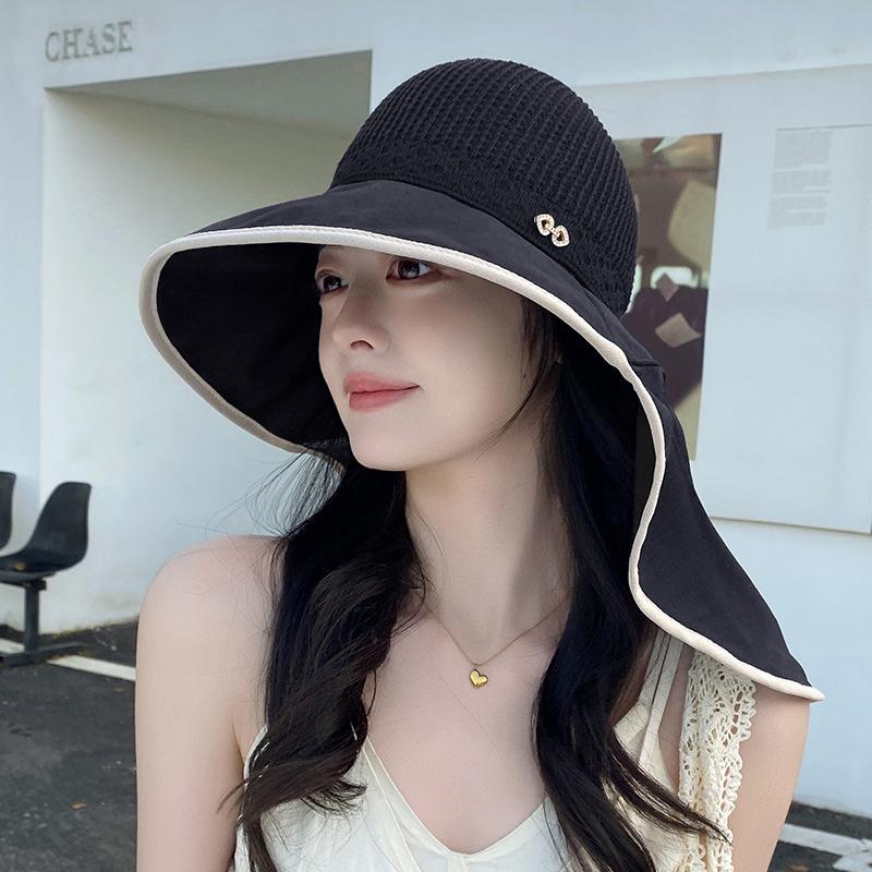 

Шляпа от солнца с широкими полями, с полым верхом, женская универсальная уличная шляпа от солнца, пляжная шляпа-шаль