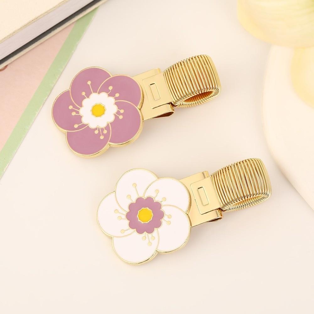 Metal Spring Pen Clips Bookmark Pen Loop Holder Portable Flower Pen Holder  Stationery Supplies