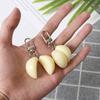 1 Garlic Clove Door Buckle Keychain Realistic Food Toy Personalized Bag Pendant Direct Supply From Manufacturer