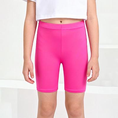4-12 Years Kids Girls' Cycling Shorts Solid Color Fitness Shorts