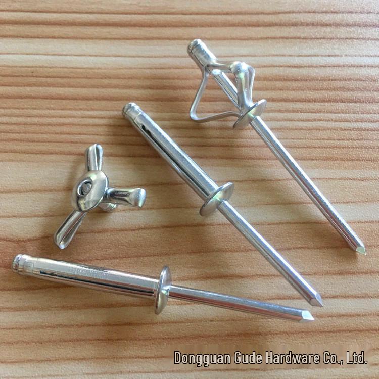 Gude All-Aluminum Round Head Lantern Rivet, Three-Prong Folding, Sizes: 4.0-7.5mm