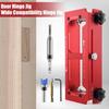 Hole Opening Locator Door Hinge Jig with Self-Centering Drill Bit Double-Ended Screwdriver Bit Heavy Duty Door Hinge Clamp