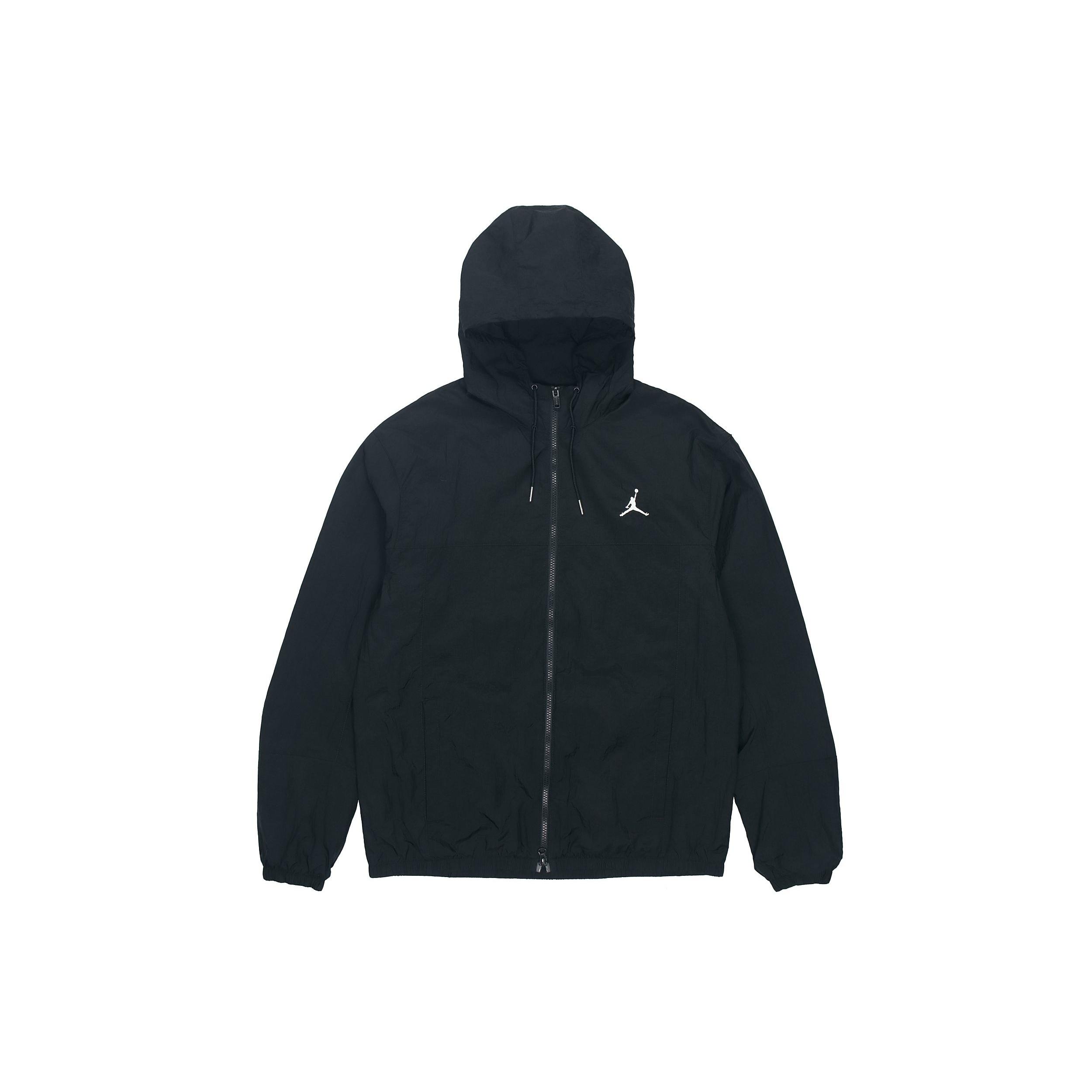 Air Jordan SS22 Solid Color Windproof Long Sleeves Jacket Black Men s DJ0253-010 XL