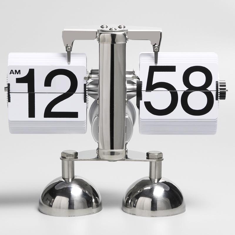 

Ретро Креативные Одноногие Автоматические Перекидные Часы: Маленькие настольные часы для гостиной