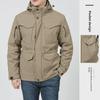 Men's Winter Workwear Fleece Coat: Thickened Cotton, Multi-Pocket, Windproof, Waterproof Jacket