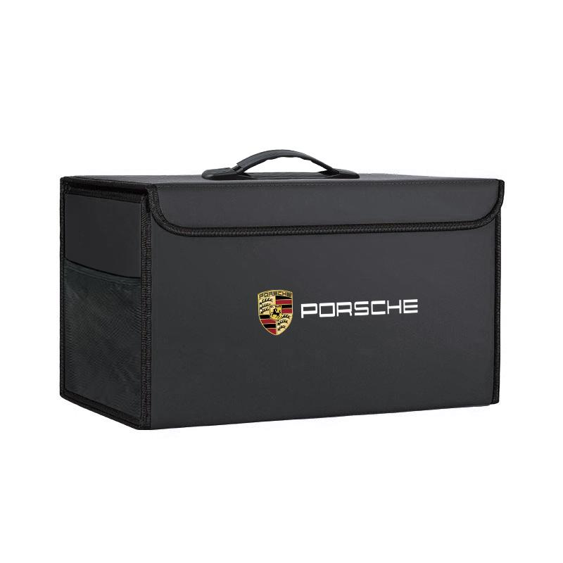 Caja organizadora plegable de gran capacidad para maletero de coche Porsche Cayenne Panamera Macan 911 718 Taycan Boxster Cayman 918