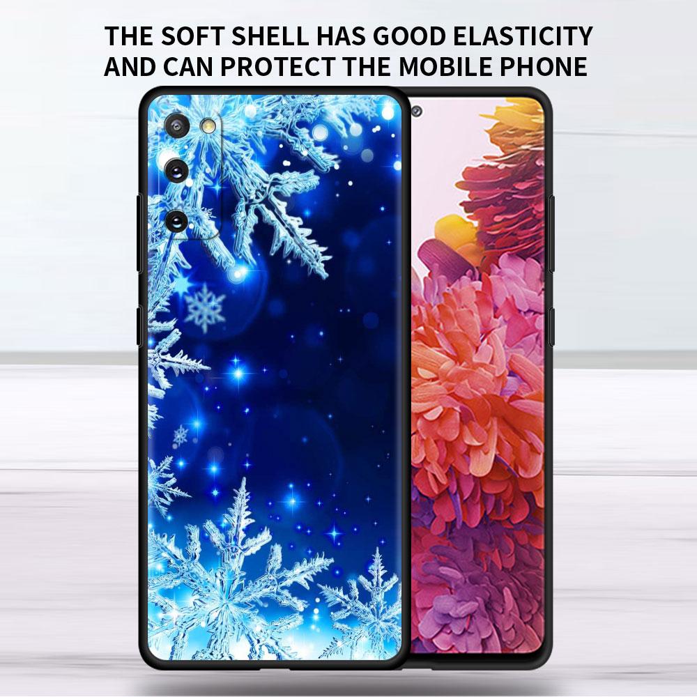 Snow White Snowflake Case For Samsung Galaxy Note 20 Ultra 10 Plus Lite 9 8 A50 A70 A30 A20e A20 A40 A10 A10e A60 Phone Cover