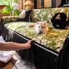 A whole full-cover chenille sofa towel 2025 new four-season universal lazy straight row sofa cover, anti-cat scratch