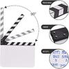Andoer 30 * 24cm/ 12 * 9in Acrylic Film Clapboard Movie Directors Clapper Board Slate Cut Action Scene Blank Clap Board Dry Erase with White & Black