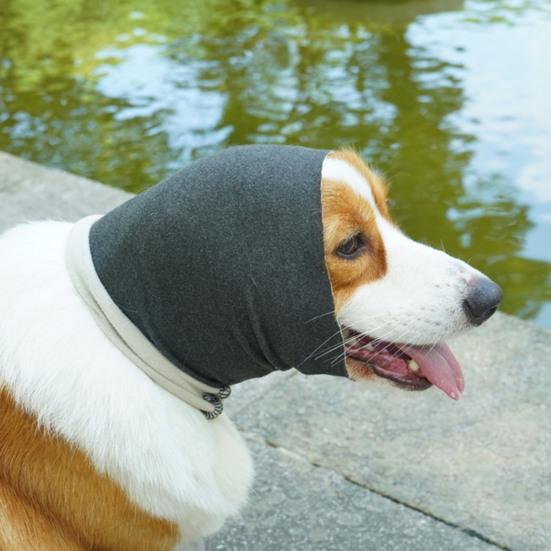 No Flap Ear Wrap Anxiety Relief Hair Protection for Long-Haired Dogs Calming Dog