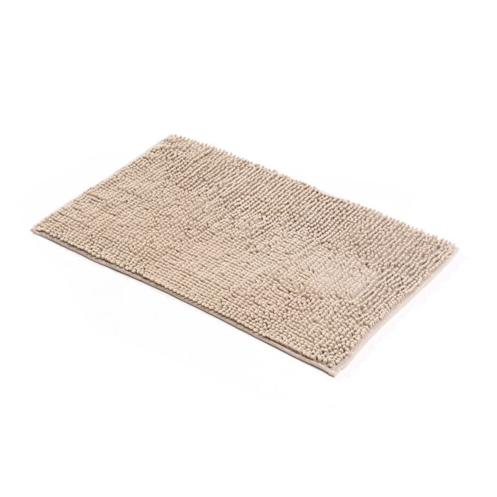 Bath Mat - SWEETY - 45 X 75 Cm - Microfiber - Solid - Taupe Brown
