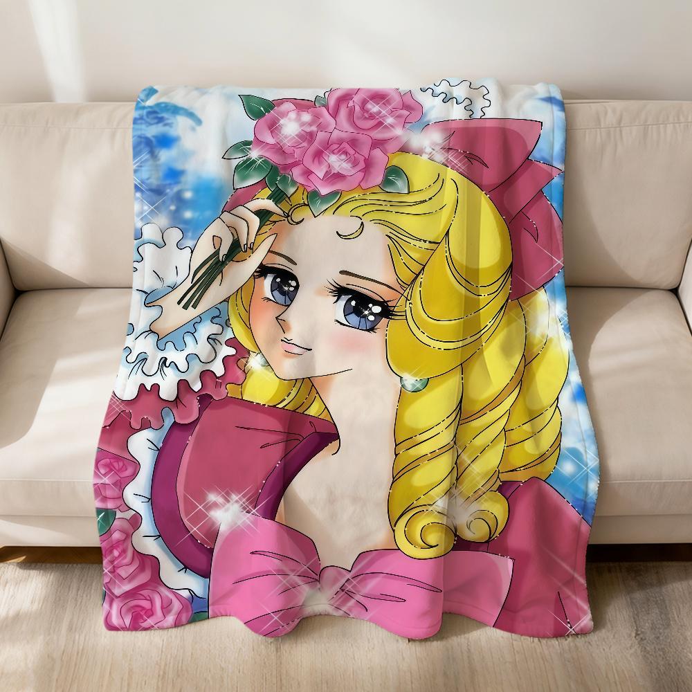 anime Rose of Versailles Lady Oscar Flannel soft warm plush blanket sofa living room pet hogar bedroom gift home Car portable