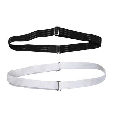 Multiuse Elastic Shirt Belt with Nonslip Designs Stretch Waist Belt Invisible for Formal Business Shirt and Daily Use
