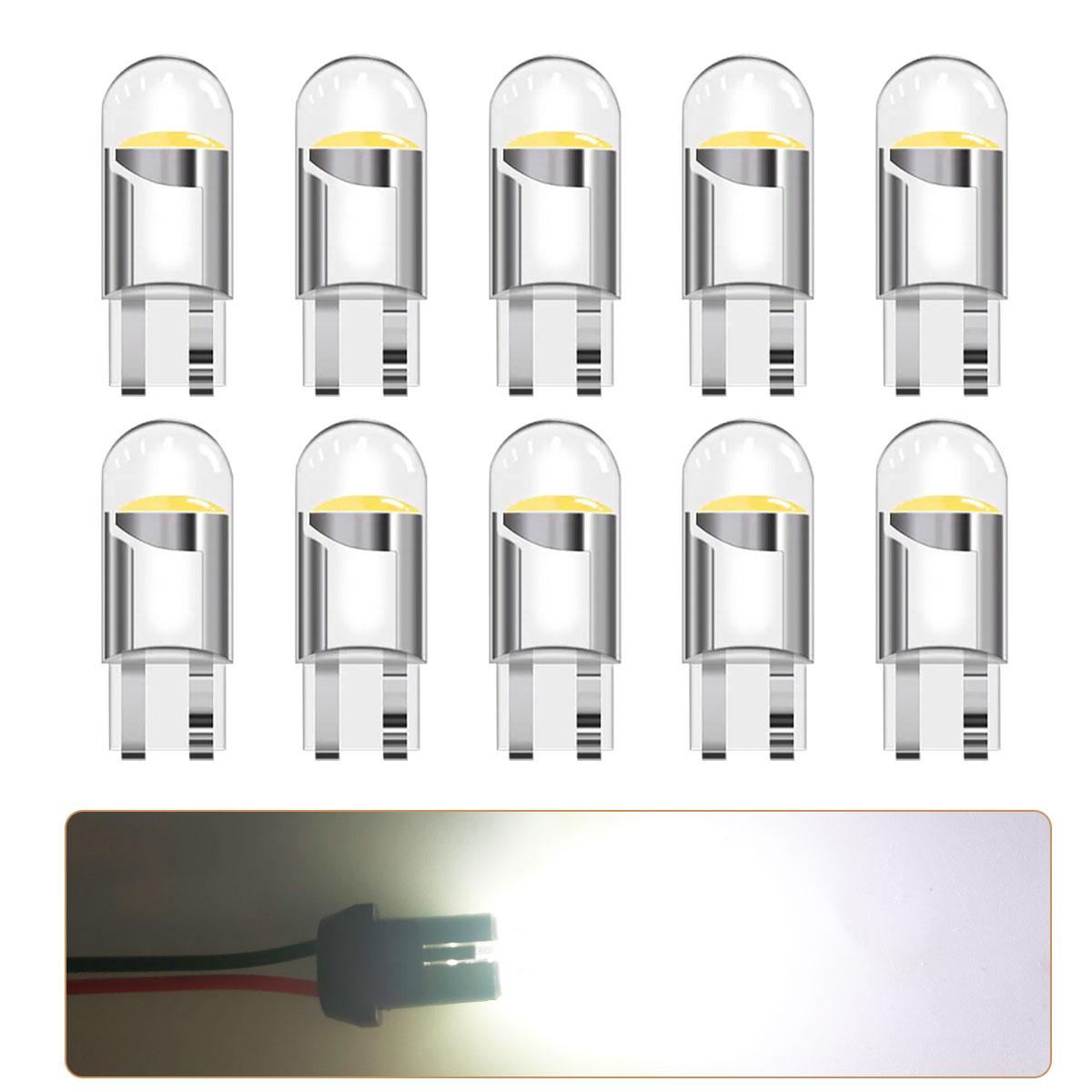 

LED Car Bulbs for Automotive Reading Width Clearance Turn Signal Lights 10Pcs Signal Lamp T10 Width Lamp 12v License Plate Lamp 10Pcs білий