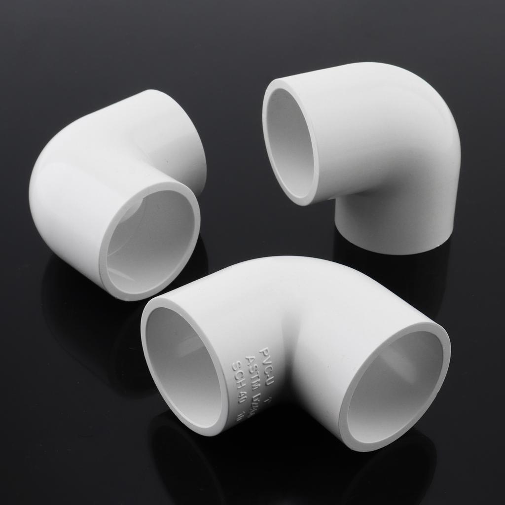 10Pcs 1 Inch 90° PVC Elbow Fittings, Furniture Grade 2-Way Connector for DIY Shelves, Greenhouse, Pipe Structures & Furniture
