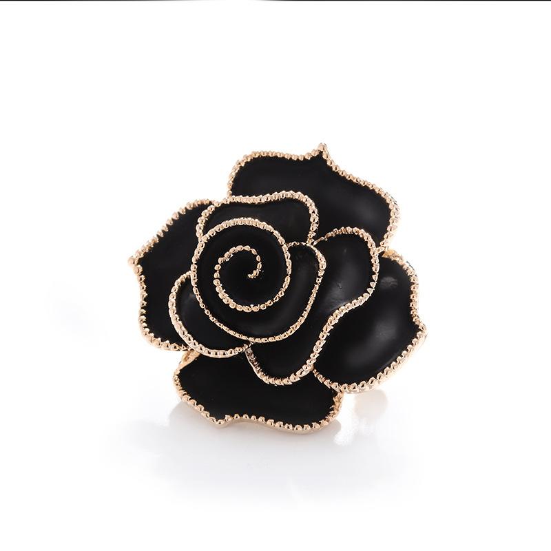 Korean Style Brooch with A Retro Design Sense for Women, Camellia Brooch, Grand and Luxurious Brooch