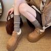Thick-soled Height-increasing Shoes, Women's Snow Boots, Suede Wrapped Shoes, and Warm Cotton Shoes