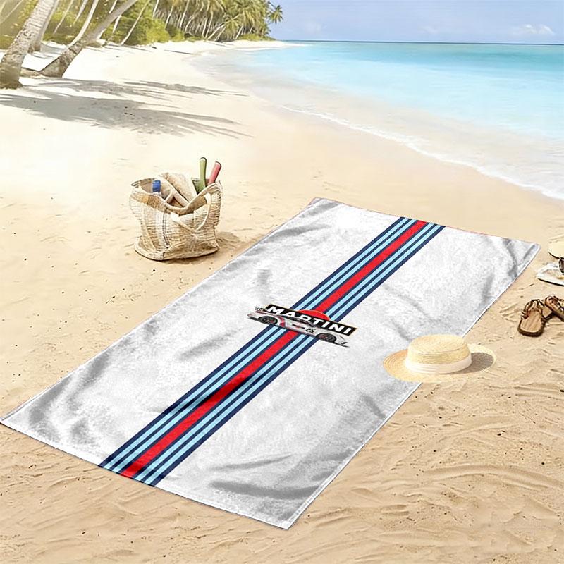 Asciugamano da Spiaggia Stampa Martini Racing, Asciugamano Grande Morbido ad Asciugatura Rapida per Spiaggia Campeggio Nuoto