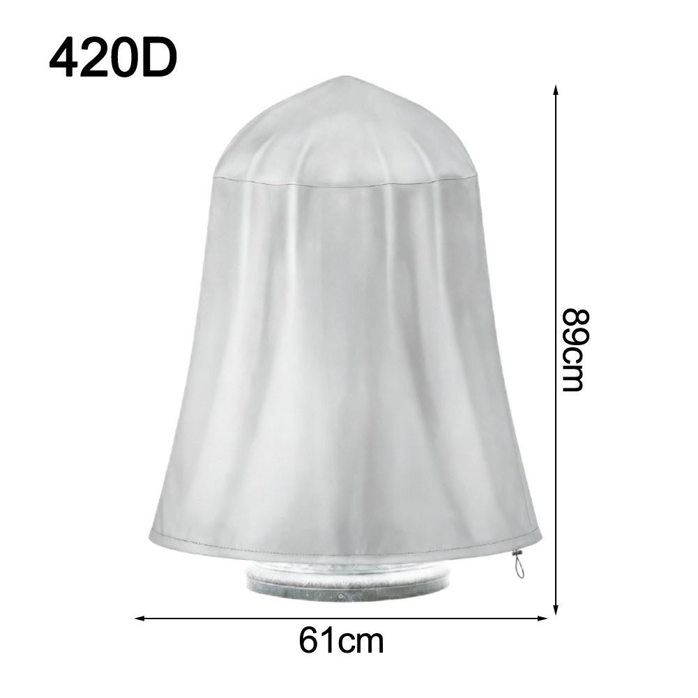 Outdoor Garden Fountain Cover 420D Oxford Waterproof Dustproof Round Bird Bath Protector For Round Fountains Furniture Covers