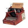 Nostalgic Music Box with Drawer Typewriter Shape Plastic Wind Up Mechanical Swinging Musical Ornament for Home Decors