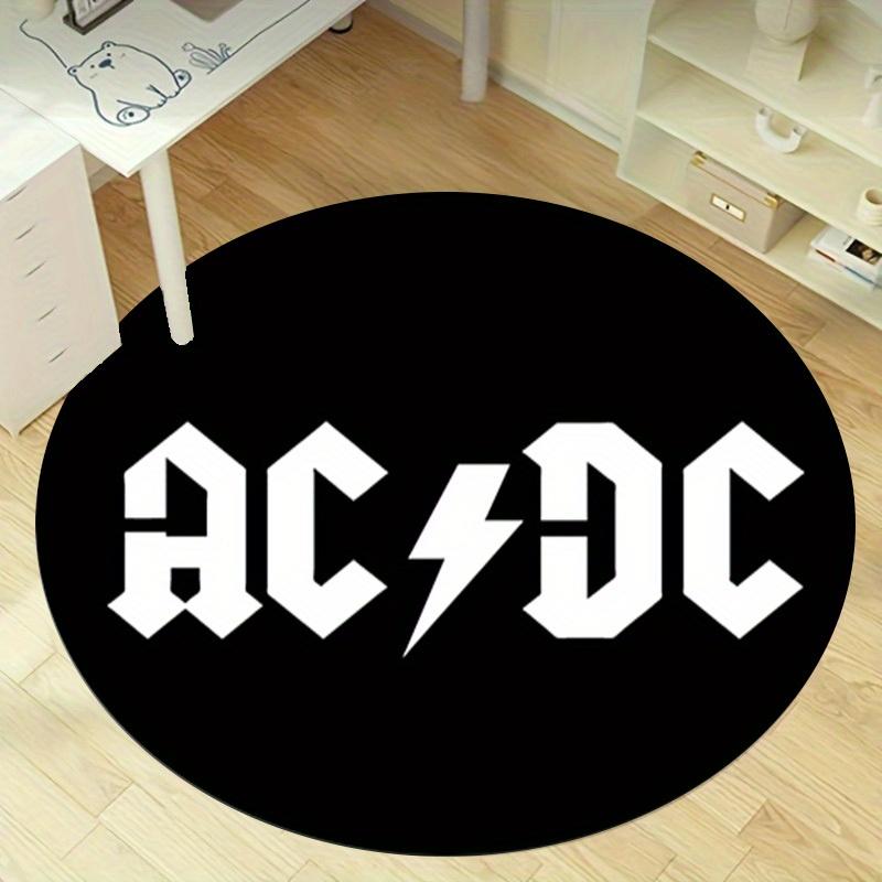 

1 шт. Круглый ковер для улицы с логотипом AC/DC Подарок для декора дома и офиса RC2737 80cm by 80cm