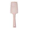 Cherry Blossom Pink Fluffy Curved Skull Rib Comb Brush for Home & Travel