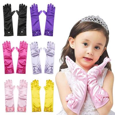 Hochzeitskleid Bühnenhandschuhe Fingerlose Fäustlinge Prinzessinnenrock Accessoires Kinder Lange Handschuhe