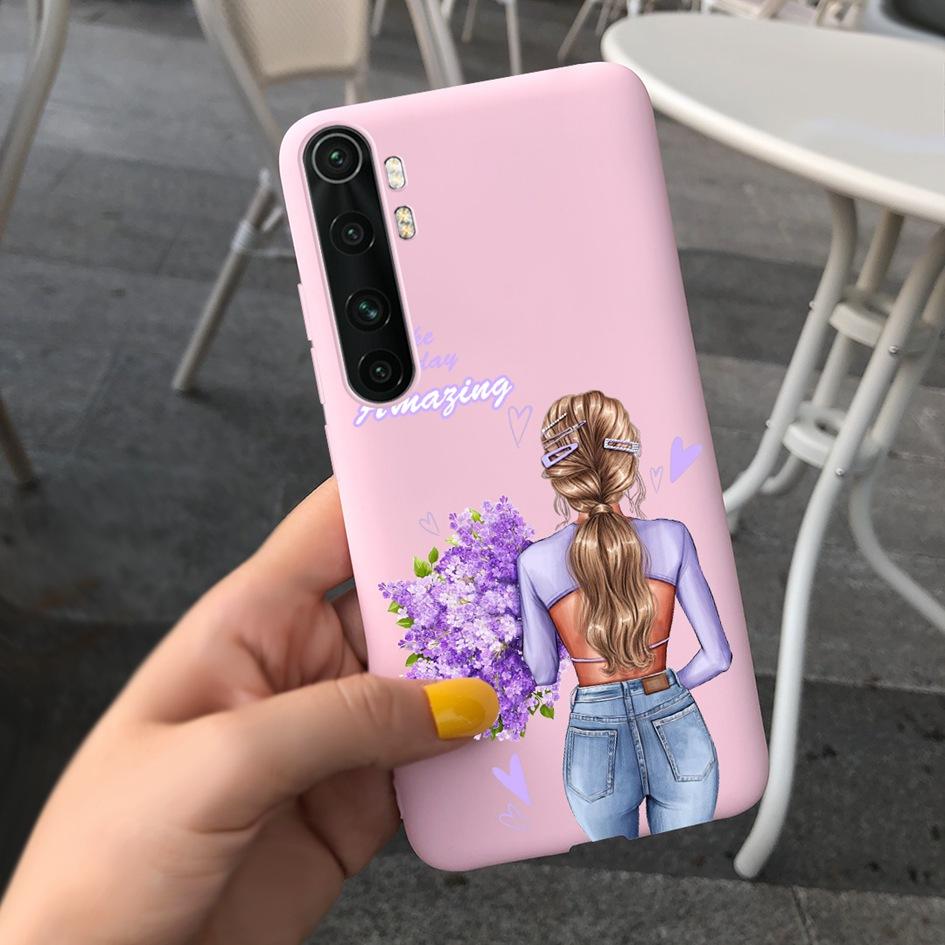 For Xiaomi Mi Note 10 Lite Case 6.47" Fashion Cute Girls Painted Soft TPU Cover For Xiaomi Note 10 Lite MiNote10 Lite Phone Case