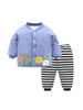 Winter Cotton Two-Piece Set: Warm Cartoon Outfit for Babies 0-6 Years