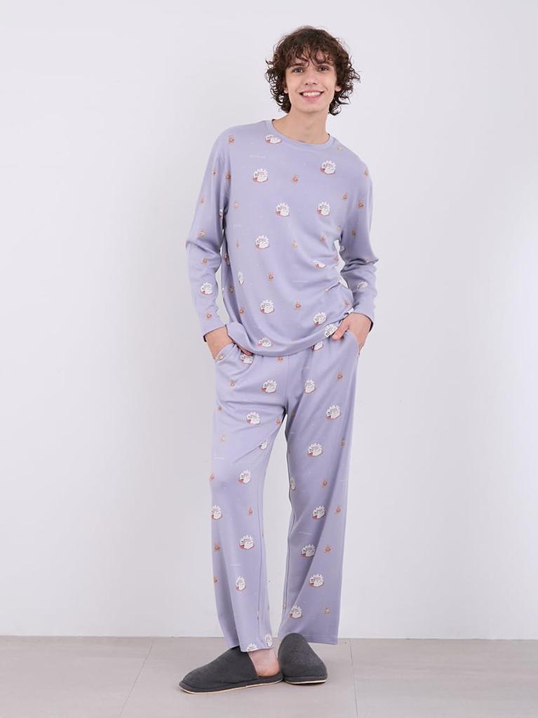 Gelato Pique HOLIDAY HOMME Bear Cake Print Long Pants PMCP245253 NVY Men's