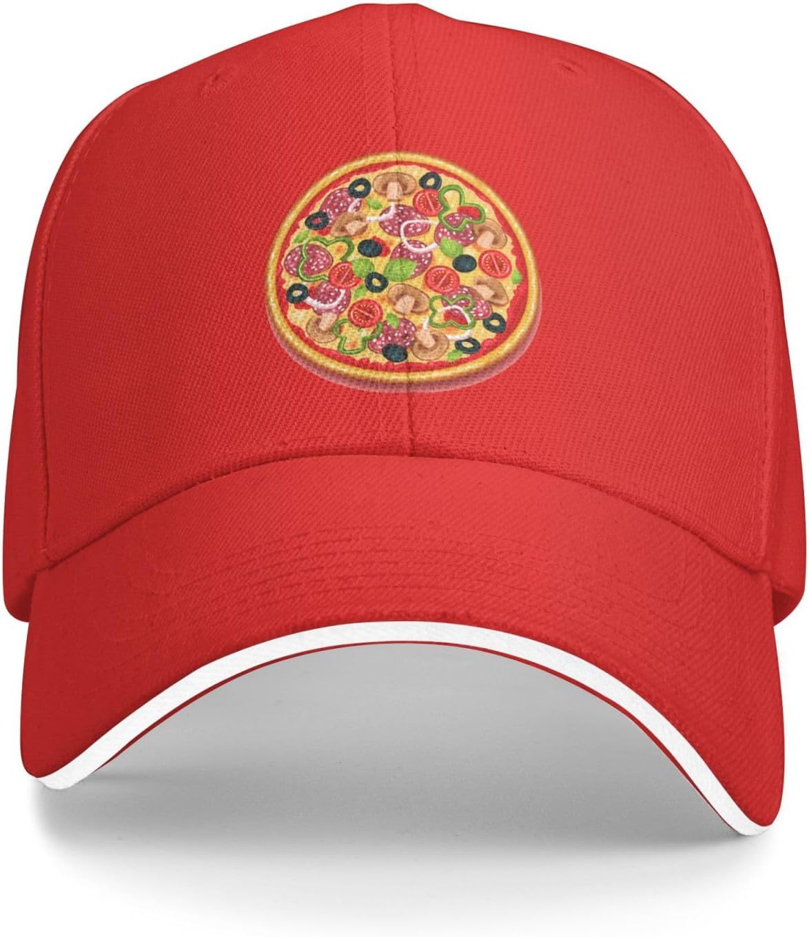 

Delicious Pizza Baseball Cap Polyester Casual Snapback Hat Unisex Adjustable One Size