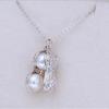 Fashion Style Necklace Peanut Pendant Necklace Jewelry Clear Pearl Necklace for Women(Color: Gold, Silver, Rose Gold)