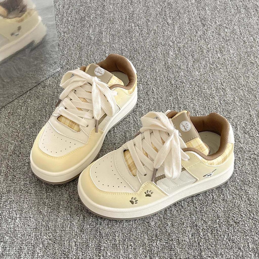 Dopamine Breathable 22 Spring and Autumn New Cute Bread Casual Shoes Student Sports Shoes Board Shoes