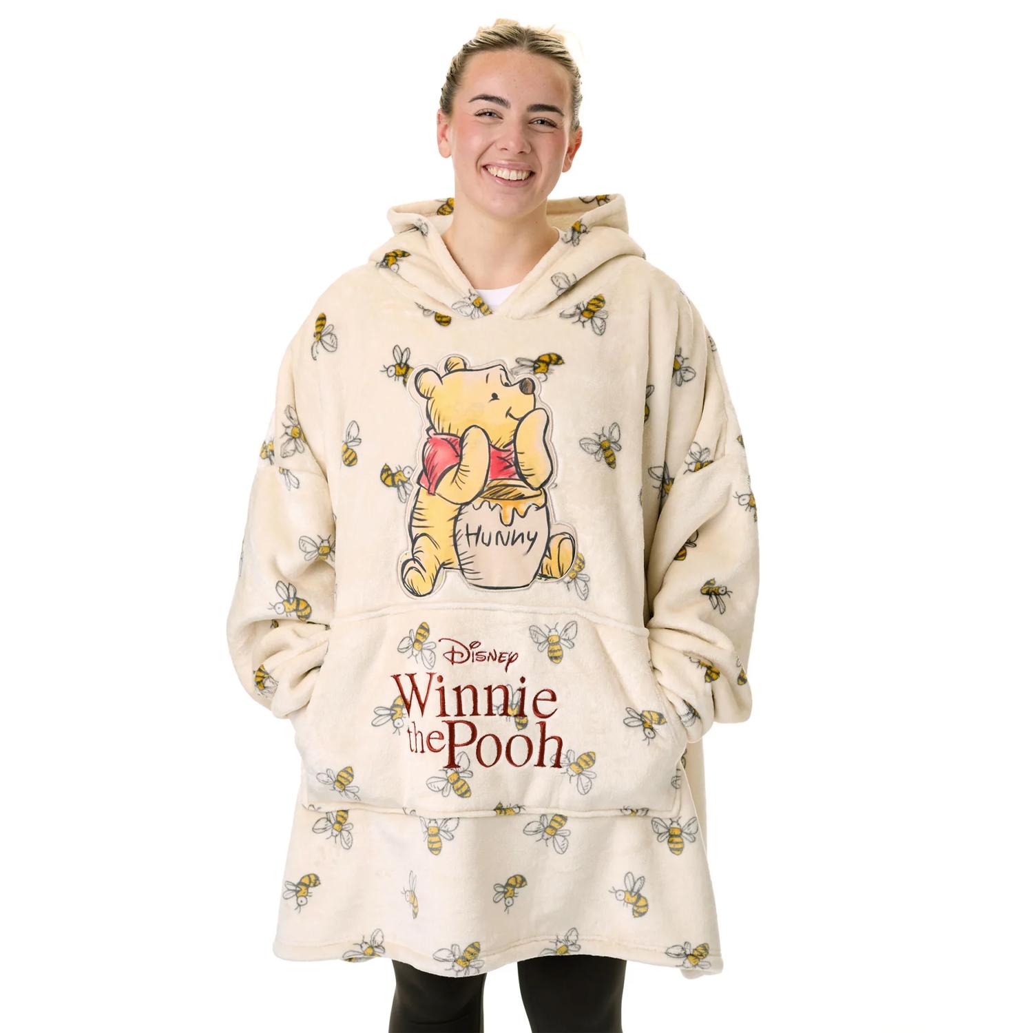 Winnie the Pooh Damen/Damen Bienen Decken-Hoodie One Size beige