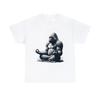 Adult Animal T Shirt Meditating Gorilla Nature Mindfulness Zen Spiritual Vintage Designer Clothes Versatile Homme