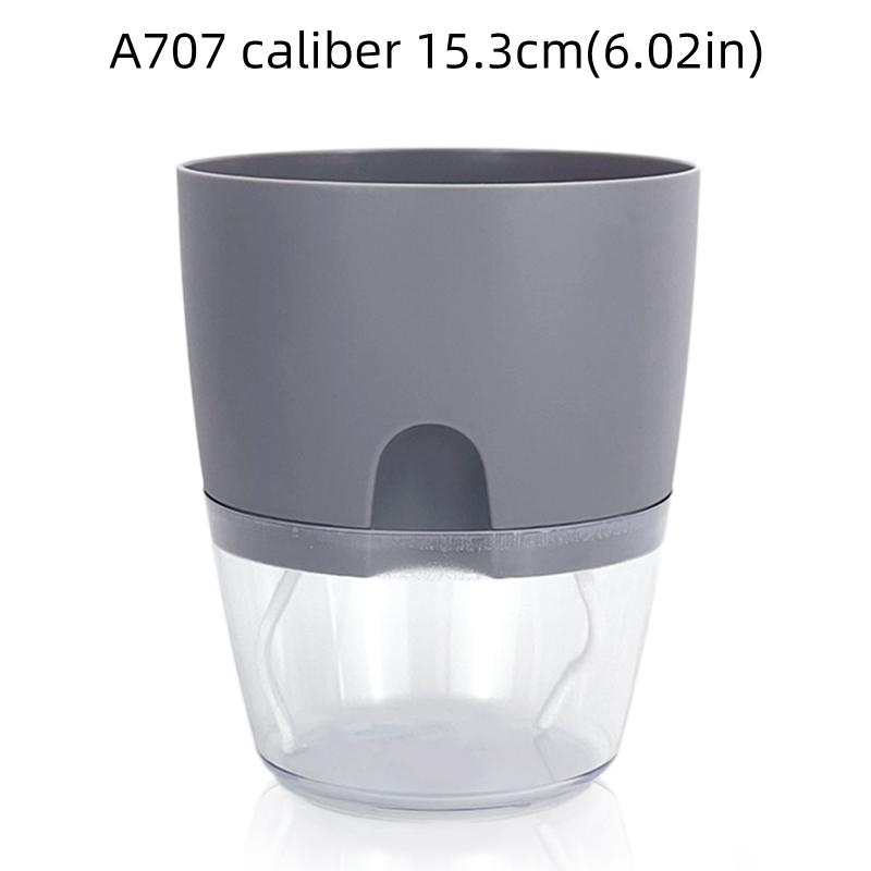 

Прозрачный двухслойный пластиковый цветочный горшок с самополивом, цветочный горшок, хлопковая веревка, поливочный горшок с инъекционным портом, jardin