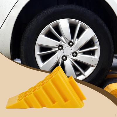 Car Tire Chock Wheel Stopper Ramp Pad Block Portable Heavy Duty Wedge Non