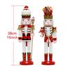 38CM Nutcracker Soldier Puppet Candy Series Wooden Nutcracker Statue Handicraft Doll Toy Christmas New Year Gift Home Decoration