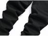 Autumn 2023 Men's Slim Fit Black Street Jeans - Trendy, Elastic Mid-Waist