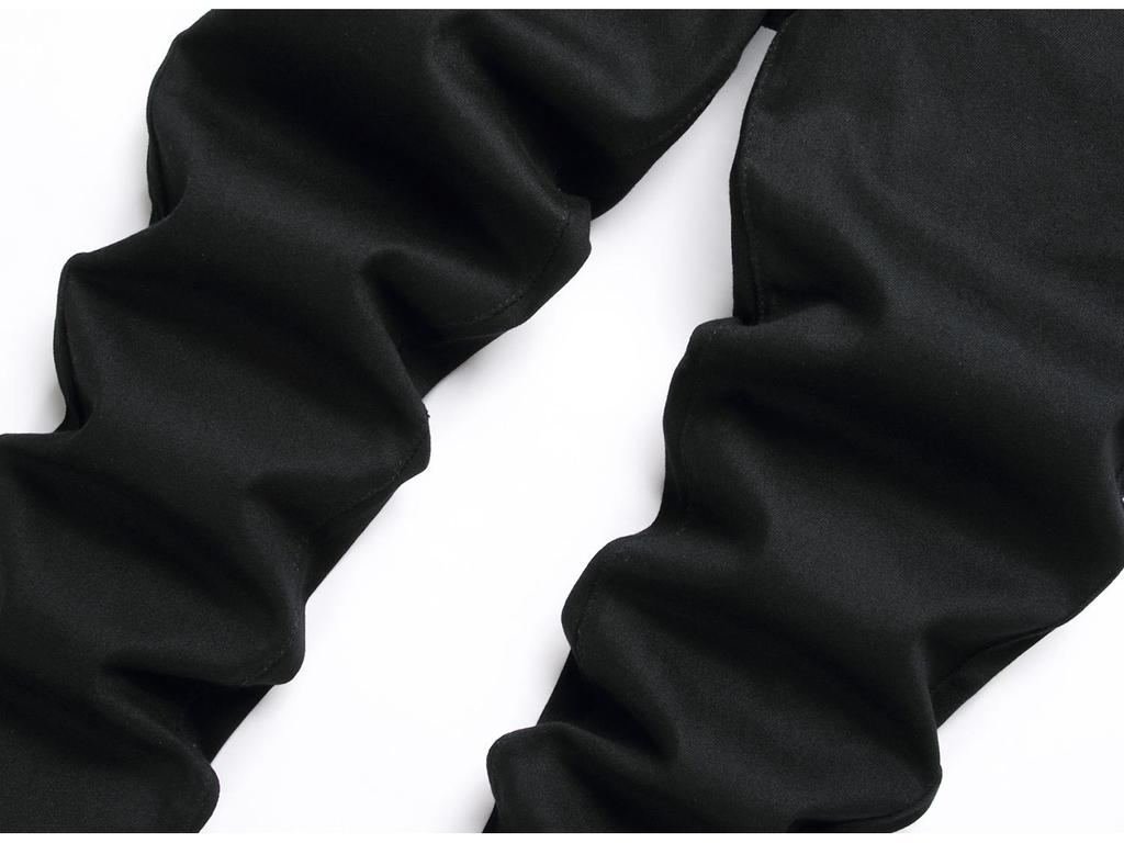 Autumn 2023 Men's Slim Fit Black Street Jeans - Trendy, Elastic Mid-Waist