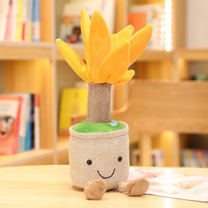 Creative Plush Tulip Succulent Ornaments – Fun Simulated Potted Decor for Home, Study, or Living Room