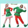 Weihnachtselfen-Cosplay-Kostüm für Erwachsene, Paar-Outfits