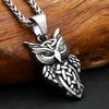 Vintage Nordic Owl Necklace Pendant Stainless Steel Viking Animal Pendant For Men Women Unique Amulet Jewelry Gift Dropshipping